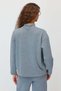 Women's Half-Turtleneck Blouse with Stitched Front - 5