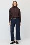 Women's Wide-Leg, Belted, Drapey Denim Pants - 4