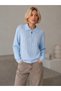 Women's Polo Collar Zip-Up Long-Sleeve Soft-Textured Knit Sweater 12509 - 4