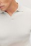 Men's Ribbed Polo Collar Knit Sweater - 7