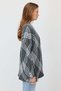 Women's Oversized Plaid Knit Cardigan - 3