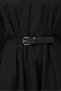 Women's Belted Classic Collar Long Poplin Dress - 7
