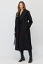 Women's belted wide-collar long cashmere melton coat - 3