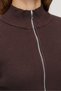 Women's Corded Fabric Cardigan with a Zipper - 6