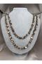 Double-Row Bead-Detailed, Sparkling Chain-Style Long Design Modern Chic Women's Necklace