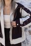 Burgundy-Paneled, Fisto-Embroidered Hooded Set - 5