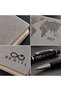 Set of 25 Customized 378 Thermal Leather 2027 Planners & Black Touch Pens with Your Logo—Gray - 2
