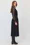 Women's V-Neck Lined Polka Dot Chiffon Midi Dress - 4
