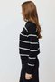 Women's Striped Crew Neck Relaxed Fit Knitwear Sweater - 3