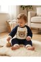 2-Piece Unisex Baby Set with Bear Embroidery, Welsoft Fleece Cotton Baby Set, Sizes 6-9, 9-12, 12-18, 18-24 Months, Top and Bottom Set, 2-Piece Girl/Boy Baby Set, Welsoft Fleece Winter Baby Set - 2