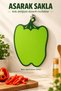 Chili Pepper-Shaped Non-Slip Cutting Board, 26x34.5 cm, Hangable Plastic Vegetable and Fruit Chopping Board, Green - 2