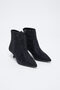 Women's Pointed Toe Thin Short Heeled Boots - 2