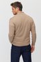 Men's braided cable knit sweater with stand collar - 6