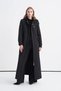 Black Quilted Trench Coat with Hood, Belt Detail, and Zip Detail 13993 - 5