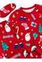 Girls' 100% Cotton Red "Sugar Pine" New Year's-Themed Long-Sleeved Pajama Set - 3