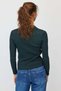 Women's V-Neck Ribbed Knitwear Sweater - 6