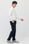 Men's Velvet Jogger Pants with Elastic Waistband - 3