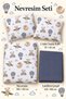 100% Cotton Cute Teddy Bear Print and Airplane-Patterned Duvet Cover Set, 3-Piece Set (100x150) - 4