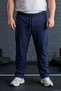 Plus-Size, Straight-Leg, Elasticated Hem, Cotton Battal Sweatpants 26704 Navy Blue