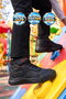Black and Red Velcro-Closure Comfortable Rubber Sole-Having Boys' Ankle-Length Sneakers Orvo 2028 - 3