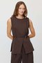 Women's Asymmetrical-Cut, Buckled, Sleeveless Vest - 2
