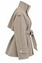 Premium Short Coat with Mock Neck and Shoulder Epaulets - Beige - 5