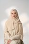 Full Hat Set with Summer Veil-Beige - 3
