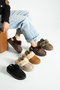 Women's Winter House Slippers with Elastic Back and Fur-Lined Lining for Indoor and Outdoor Use - Beige - 5