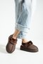 Women's Winter House Slippers with Elastic Back and Fur-Lined Lining for Indoor and Outdoor Use - Brown