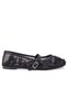 Dza07-115058 Black Tulle Stoned Daily Ballerina Women's Shoes - 2