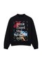 Pink Floyd Printed Cotton 3-Ply Brushed Inside Crew Neck Oversized Sweatshirt