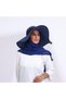 طقم قبعة كاملة مع طرحة صيفية-كحلي - 5