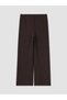 LCW Curve Brown Interlock Straight-Leg & Slim Women's Pants, Featuring the ALITA CITY Touch - 4