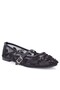Dza07-115058 Black Tulle Stoned Daily Ballerina Women's Shoes