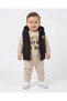Boys' Winter 3-Strand Brushed Inside Puffer Vest Set (Sizes 6, 9, 12, 18, and 24 Months) – Stylish 3-Piece Top and Bottom Set