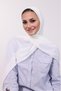 Chiffon Veil with Separate Hat- Off White - 6