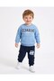 Boys' Winter 2-3-4-5-6 Years Old 3-Ply, No Fleece, Thick, Unprinted, Top and Bottom Set - 2