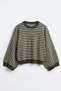 Striped Casual Knit Sweater T2623 - GREEN - 5