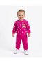 Girls' Baby Süzene Teddy Bear Print Winter 3-Thread Brushed Inside Sherpa 1-2-3 Years 2-Piece Top and Bottom Set