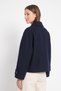 Buttoned Melton Coat 202727 - NAVY - 4