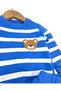 Boys' Süzene Teddy Bear Print Embroidered Winter 3-Thread Brushed Inside 1-2-3 Years 2-Piece Top and Bottom Set - 4