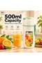 KINGLINE Portable Blender, 500ml USB-C Rechargeable Personal Blender, Mini Smoothie Maker and Milkshake Mixer, One-Touch Operation, Food-Grade Materials, Carry Strap, for Home, Travel and Gym - 5