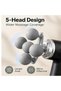 KINGLINE Mini 5-Head Massage Gun, Deep Tissue Muscle Massager, Electric Handheld Percussion Massager, Portable Full Body Massage Device for Neck, Back, Shoulders and Legs, Home, Gym & Office - 4
