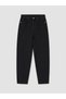 TexX Store Quality LCW Jeans Black Denim Straight Standard & Regular High-Leg Tapered-Leg Women's Jeans - 5