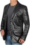 Pure Lambskin Leather Men's Blazer/Coat, Colour: Black - 3