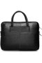 Stylish Style Unique Leather Handbag Shoulder Bag Business Bag Laptop bag for 15.6" laptop (Black) - 2