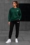 ZERO-NECK BRUSHED INSIDE TRACKSUIT, SEASONAL, 4-STRIPE PRINT, WOMEN'S/MEN'S UNISEX STYLE