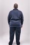 Plus-Size Men's 2XL–10XL 3-Ply Brushed Inside Corduroy Zipper-Front Mock Neck Wide-Leg Sweatsuit - 4