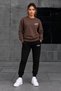 ZERO-NECK BRUSHED INSIDE TRACKSUIT, SEASONAL, 4-STRIPE PRINT, WOMEN'S/MEN'S UNISEX STYLE