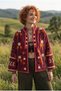 Women's Suzani Embroidered Velvet Jacket – Ethnic Bohemian Design - 2